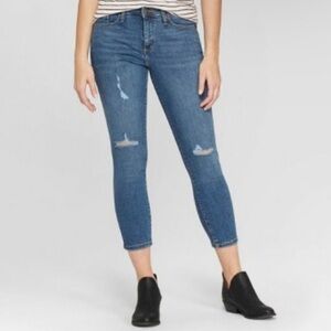 EUC High-Rise Crop Skinny Jean | Universal Thread, Size 00, Medium Wash